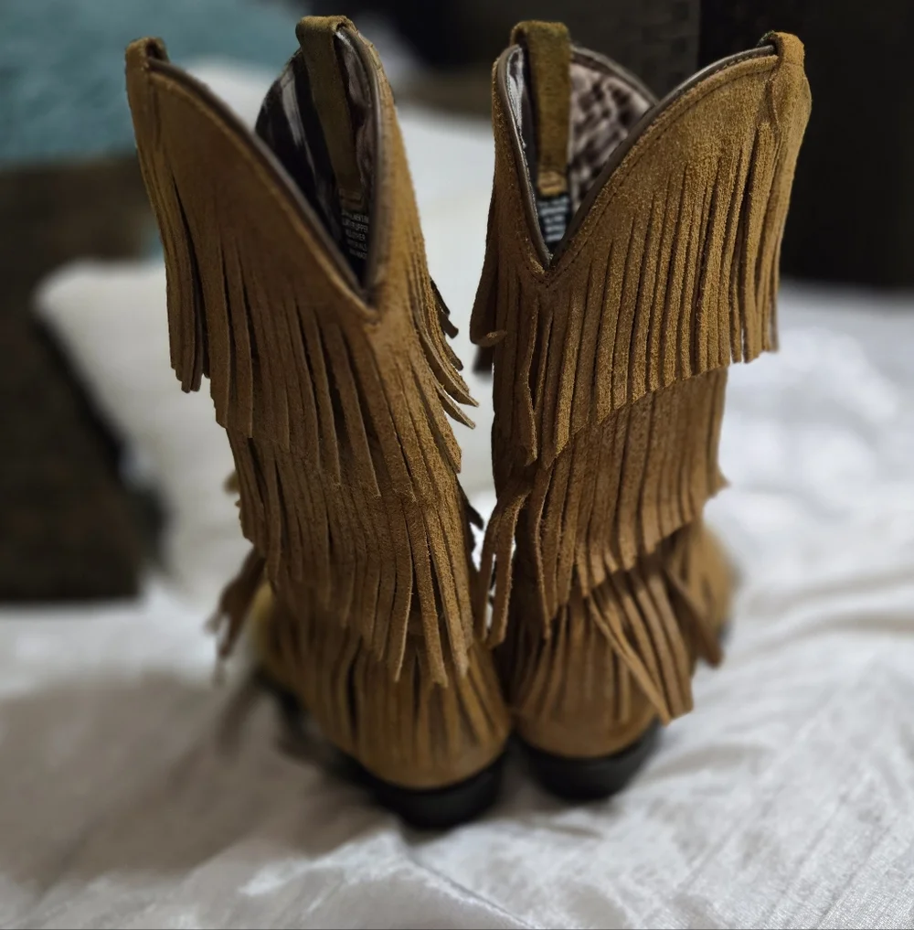 Fringe Suede Western Boots - By Dingo Size 8 EUC! - Picture 2 of 15